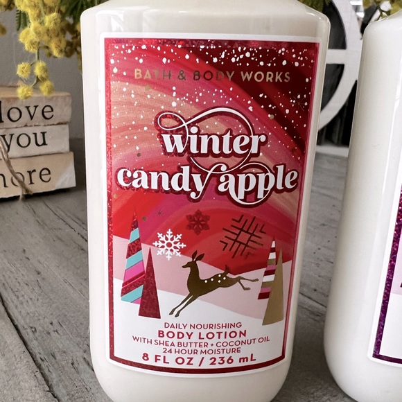 NWT- BATH & BODY WORKS “ WINTER CANDY APPLE”&”TWISTED PEPPERMINT” BODY LOTION-2 - Picture 4 of 5